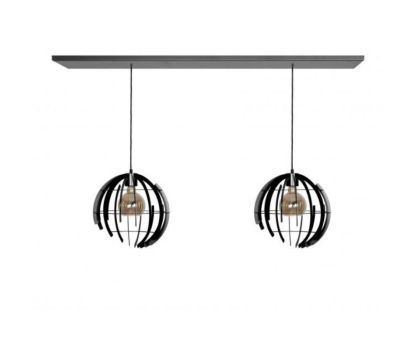2404 - Terra hanglamp recht 140cm - 2 lichts incl.lichtbronnen