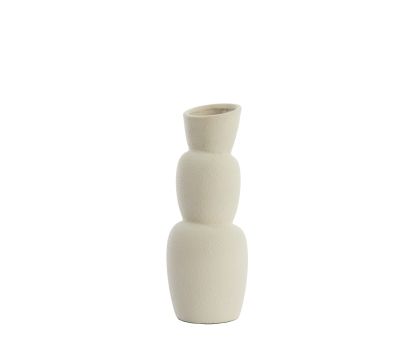Vaas Ø14,5x37,5 cm ARAM keramiek crème
