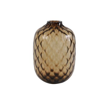 Vaas Ø29x42 cm CARINO glas bruin