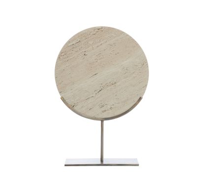 Ornament op voet 35x10x51,5 cm MORENO zand travertin