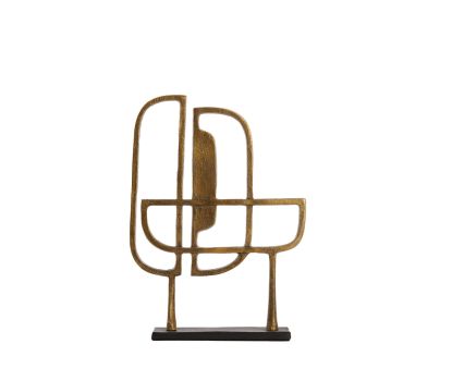 Ornament 26x8x36 cm AARON goud-mat zwart
