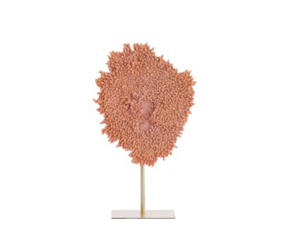 Ornament op voet 37x31x61,5 cm CORAL koraal+antiek brons