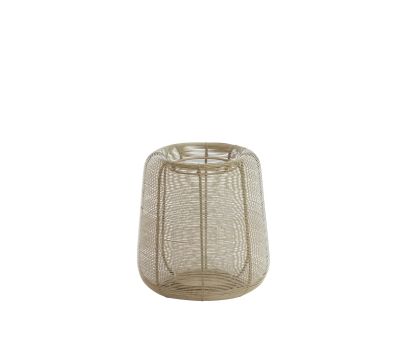 Windlicht Ø22,5x24 cm ADETA mat zand+glas