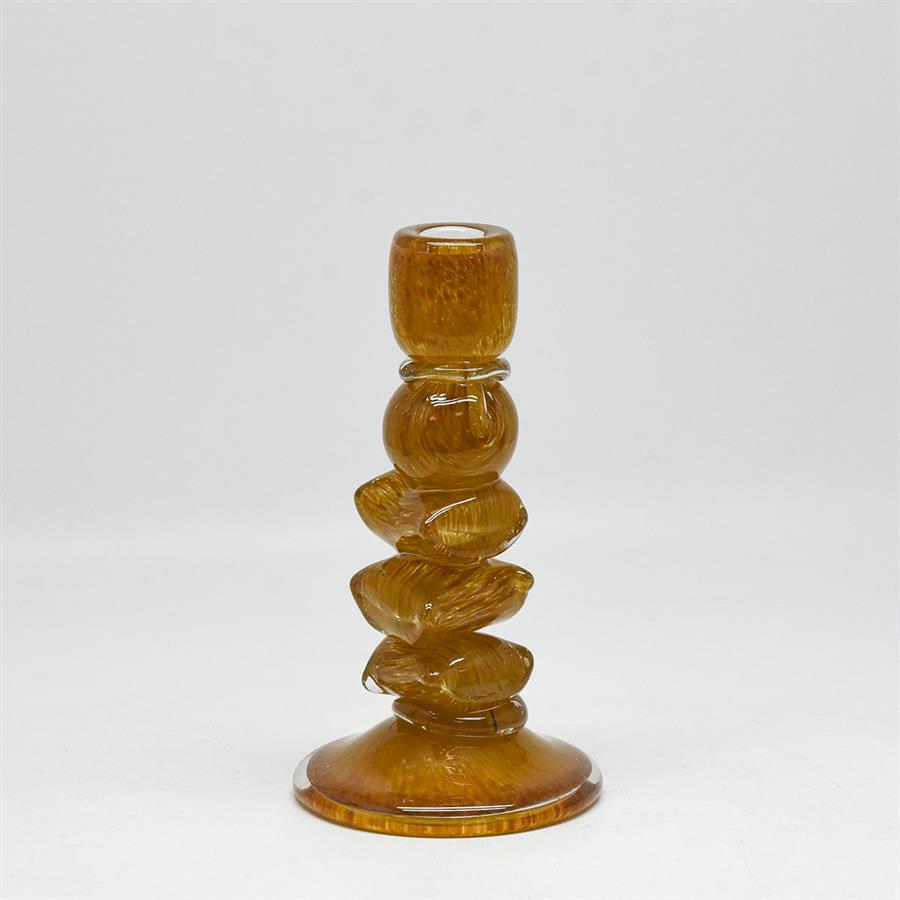 Kandelaar Tauraco 11x22,5 cm - bruin