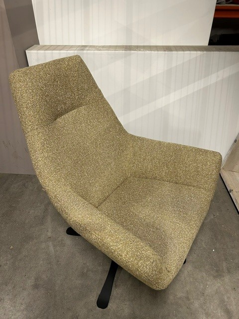 Groene gestoffeerde fauteuil
