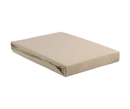Hoeslaken Jersey Topper Sand 70/80/90x200/210