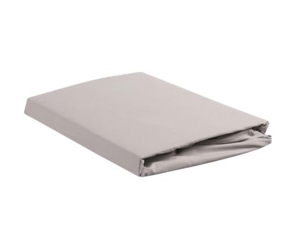 Hoeslaken Percale Splittopper Light Grey 180x200