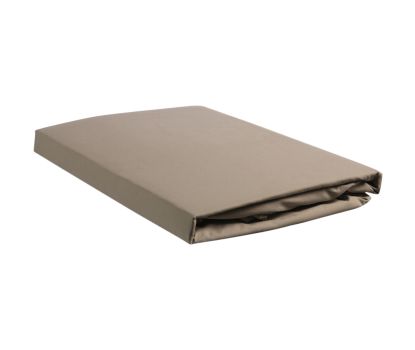 Hoeslaken Percale Taupe 160x200