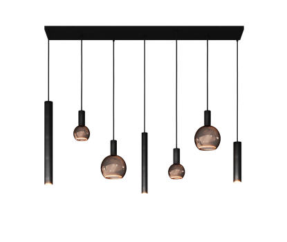 4300 Riva hanglamp recht 145 cm 7 lichts incl.ichtbron