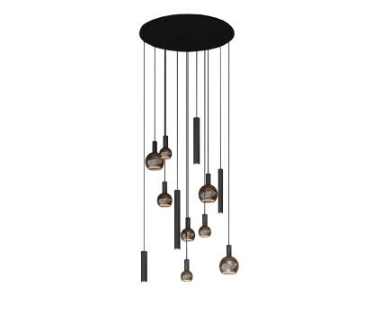 4345 - Riva hanglamp rond Ø95 cm - 12 lichts incl.lichtbronnen