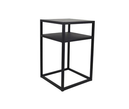 Bed Side Table Metro 2 Raw Iron Black