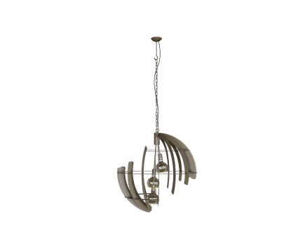 2407 - Terra hanglamp rond Ø80 cm incl.lichtbronnen