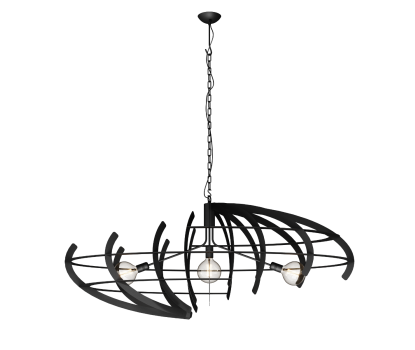 2408 - Terra hanglamp ovaal 150cm incl.lichtbronnen
