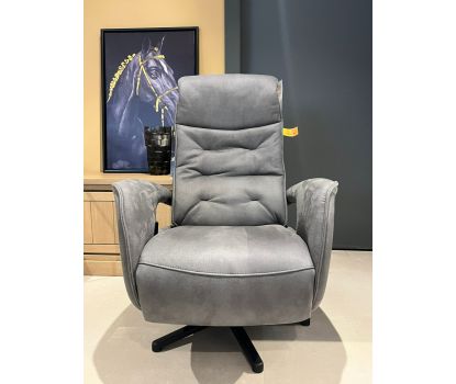 Grijze relaxfauteuil met gasveer