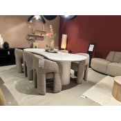 Eetkamertafel By-Boo 250 cm & 6 trendy eetkamerstoelen eleonora