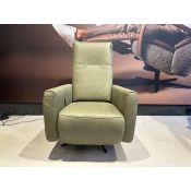 Relaxfauteuil leer met gasveer - hand verstelbaar 