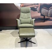 Relaxfauteuil met gasveer & hocker