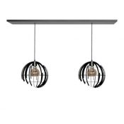 2404 - Terra hanglamp recht 140cm - 2 lichts incl.lichtbronnen