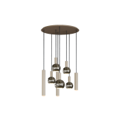 4335 - Riva hanglamp rond Ø70 cm - 8 lichts incl.lichtbronnen