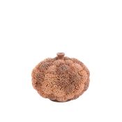 Deco box+deksel Ø20x15,5 cm CORAL perzik-licht bruin
