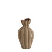 Vaas deco Ø19x35,5 cm SILLIAN keramiek mat bruin