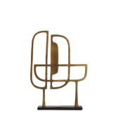 Ornament 26x8x36 cm AARON goud-mat zwart