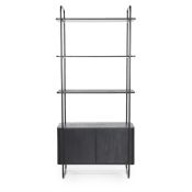 Wandkast James 2 deurs - zwart