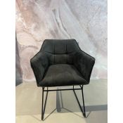 Luxe eetkamerstoel ecoleder bull - graphite