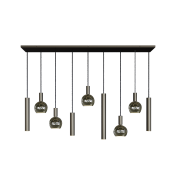4325 - Riva hanglamp recht 170cm - 9 lichts incl.lichtbronnen