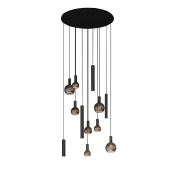 4345 - Riva hanglamp rond Ø95 cm - 12 lichts incl.lichtbronnen