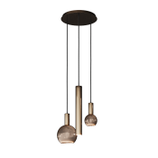 4350 - Riva hanglamp rond Ø35 cm - 3 lichts incl.lichtbronnen