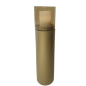 Stand Tower Raw Metal Gold Round H60 & windlicht